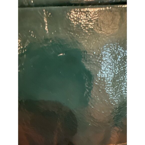 COACH GALLERY EMBOSSED PATENT LEATHER TOTE SHOULDER BAG F19462 TEAL GOOD CON - Picture 5 of 7